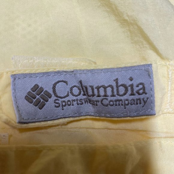Columbia PFG Fishing Shirt Men's Yellow XL Nylon Short Sleeve Pockets Button-Up - Picture 3 of 11